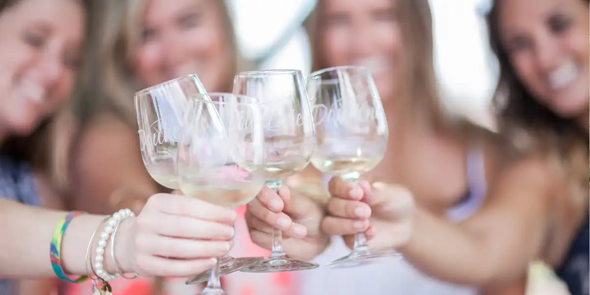 doukenie winery guests enjoying wine