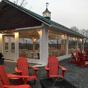 warm outdoor seating